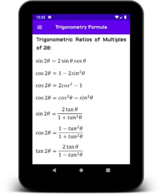 All Trigonometry Formula android App screenshot 1